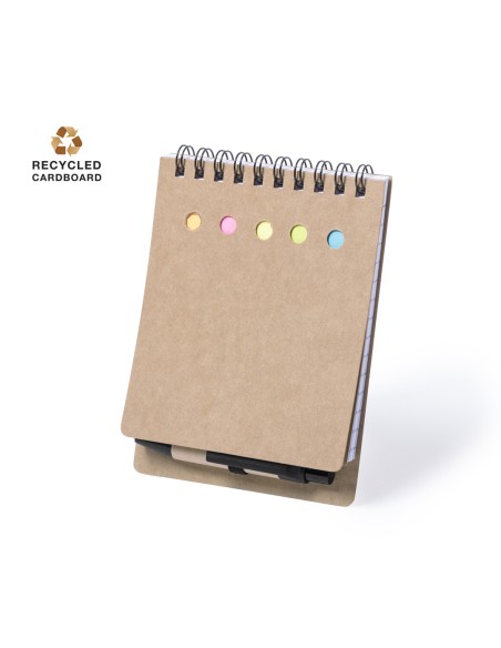 Bloc-notes de poche avec notes autocollantes et mini stylo - Diser