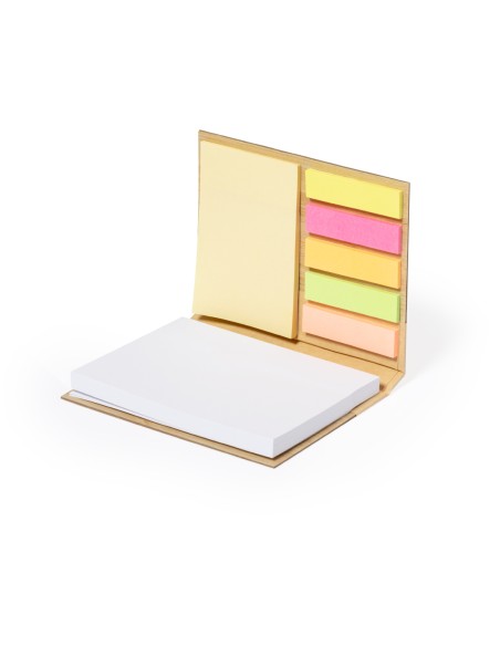 Notebook with 70 sheets and sticky notes, with bamboo covers - Oresten