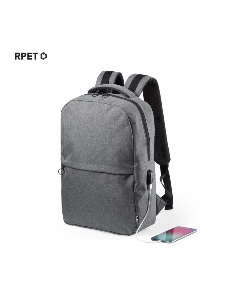Mochila RPET reciclado bolsillos tablet  10" y portátil 15" - Konor