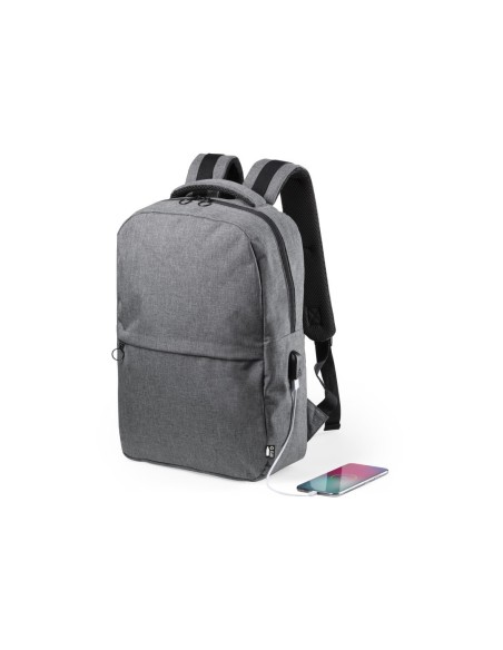 Recycled RPET backpack with pockets for 10" tablet and 15" laptop - Konor