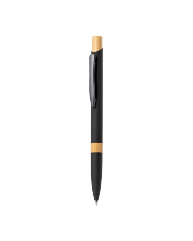 Rubberized aluminum and bamboo pen -... Rubberized aluminum and bamboo pen -...