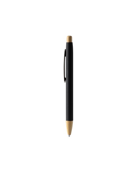 Metal pen with rubber finish and bamboo details - Verso