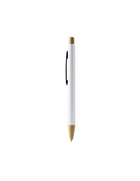 Metal pen with rubber finish and bamboo details - Verso