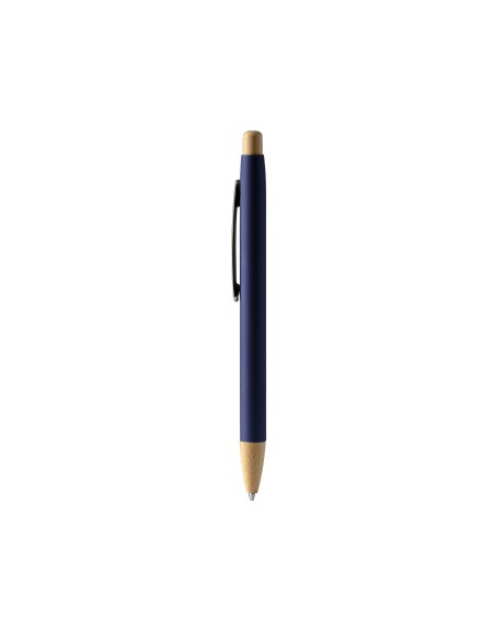 Metal pen with rubber finish and bamboo details - Verso