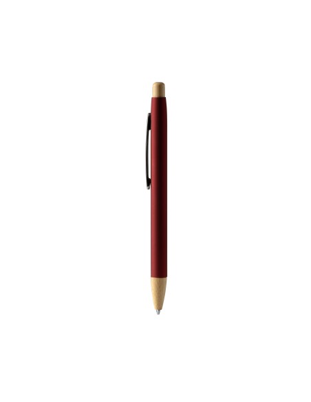 Metal pen with rubber finish and bamboo details - Verso