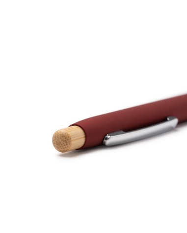 Bolígraf metàl·lic acabat en goma i... Bolígraf metàl·lic acabat en goma i...