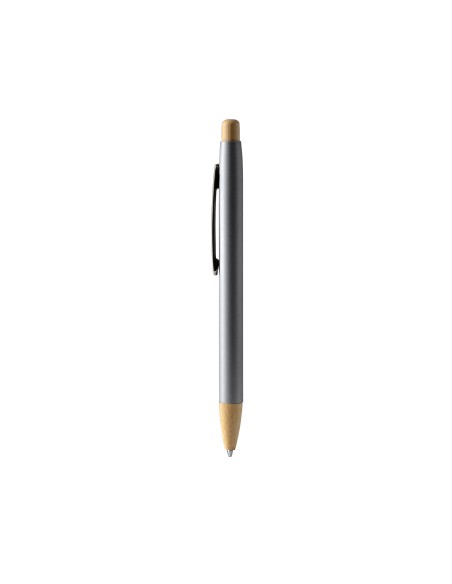 Metal pen with rubber finish and bamboo details - Verso