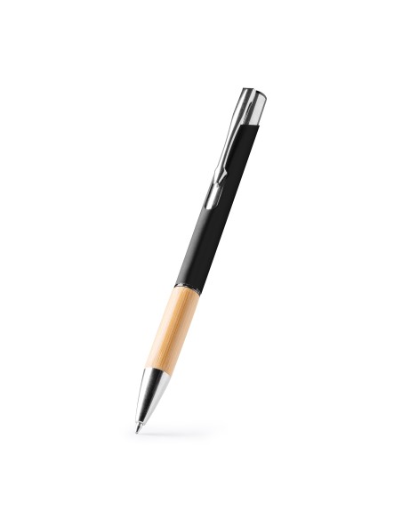 Stylo à bille avec corps en aluminium et grip en bambou - BORUX