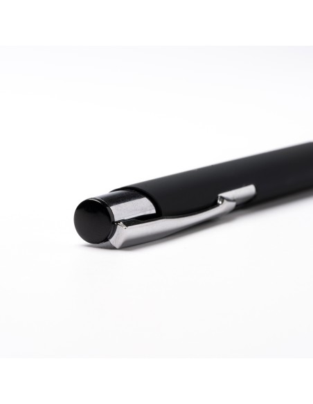 Ballpoint pen with aluminium body and bamboo grip - BORUX
