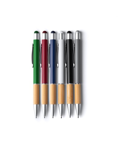 Metal ballpoint pen with bamboo body... Metal ballpoint pen with bamboo body...