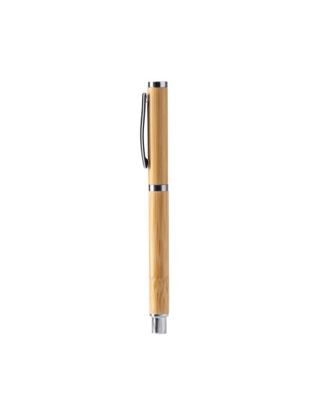 Rollerball pen with bamboo barrel and cap - PIRGO