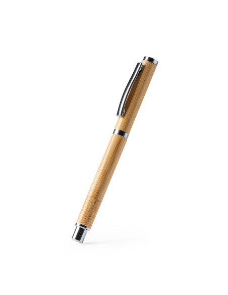 Rollerball pen with bamboo barrel and cap - PIRGO