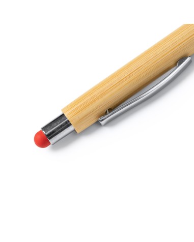 Bamboo pen with colored touch pointer... Bamboo pen with colored touch pointer...