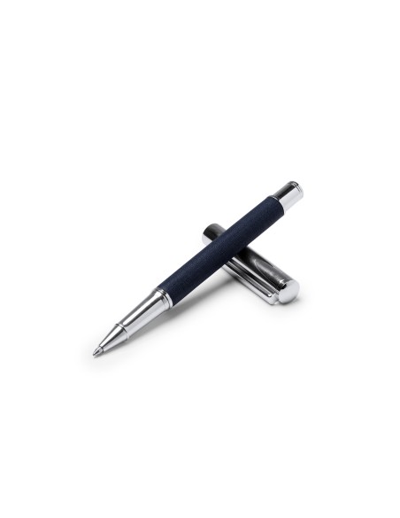 Rollerball pen with metal barrel and recycled polyester - LOMOX