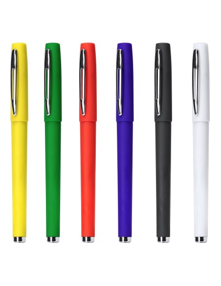 Stylo roller personnalisé avec finition en caoutchouc - COLOMA