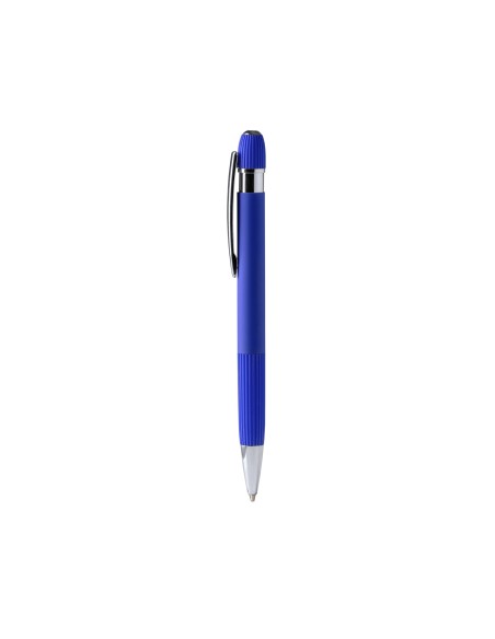 Recycled aluminum ballpoint pen with rubber touch and touch pointer - ENDRIK