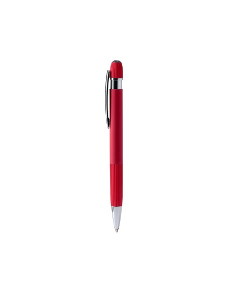 Recycled aluminum ballpoint pen with rubber touch and touch pointer - ENDRIK