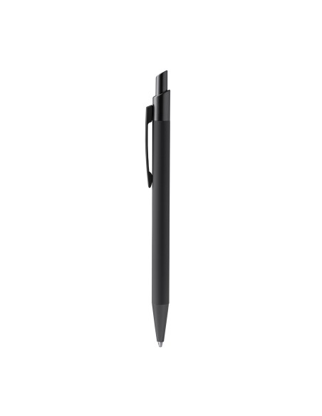 Recycled aluminum ballpoint pen with matte rubber finish - RECLUS