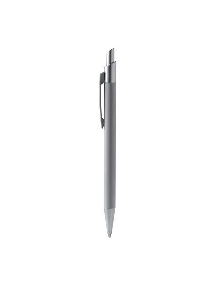 Recycled aluminum ballpoint pen with matte rubber finish - RECLUS