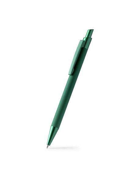 Recycled aluminum ballpoint pen with matte rubber finish - RECLUS