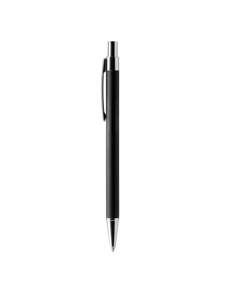 Recycled aluminium ballpoint pen with matte chrome finish - RODAL