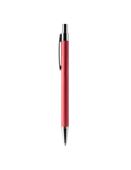 Recycled aluminium ballpoint pen with matte chrome finish - RODAL