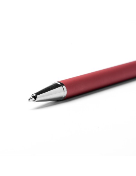 Recycled aluminium ballpoint pen with matte chrome finish - RODAL