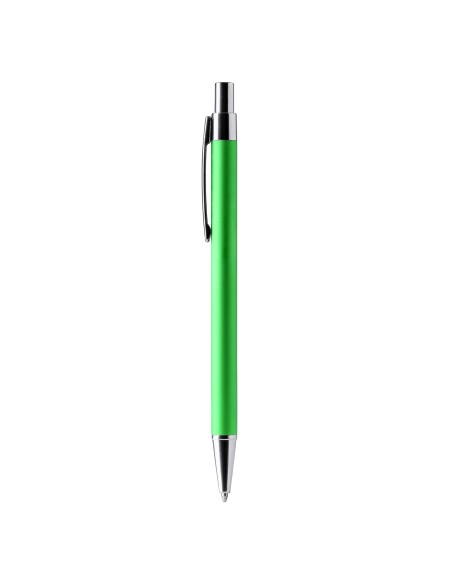 Recycled aluminium ballpoint pen with matte chrome finish - RODAL