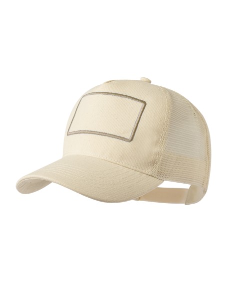 5-panel cap in RPET polyester and breathable mesh - Daphne