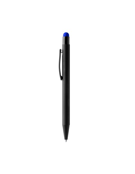 Metal ballpoint pen with rubber finish and touch pointer - ZAGREB