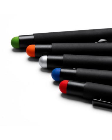 Metal ballpoint pen with rubber... Metal ballpoint pen with rubber...