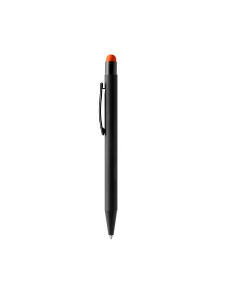 Metal ballpoint pen with rubber finish and touch pointer - ZAGREB