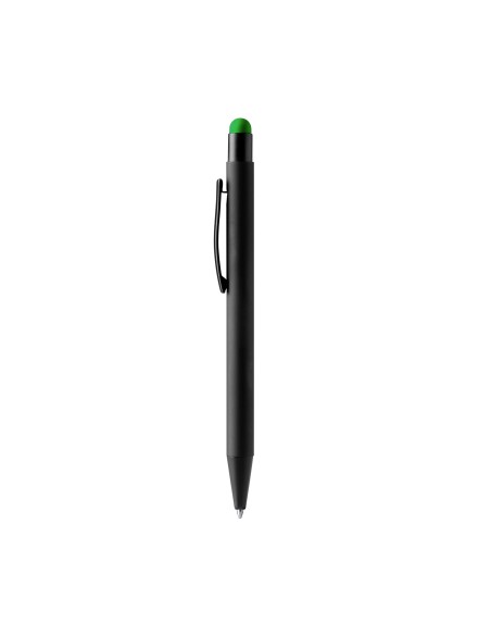 Metal ballpoint pen with rubber finish and touch pointer - ZAGREB