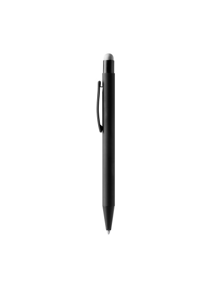 Metal ballpoint pen with rubber finish and touch pointer - ZAGREB
