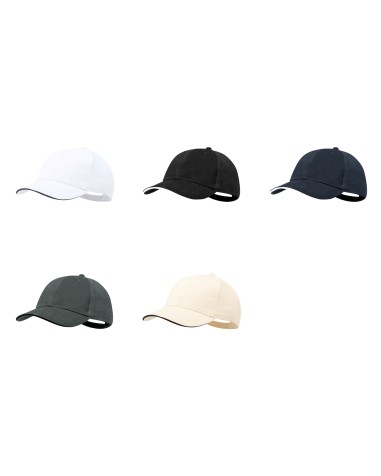 Casquette 6 panneaux en coton peigné...