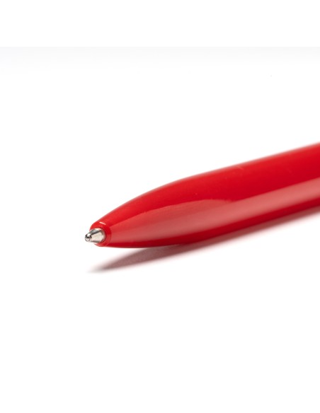 Recycled plastic pen with bamboo push button - KIKI