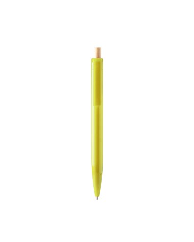 Recycled plastic pen with bamboo push... Recycled plastic pen with bamboo push...