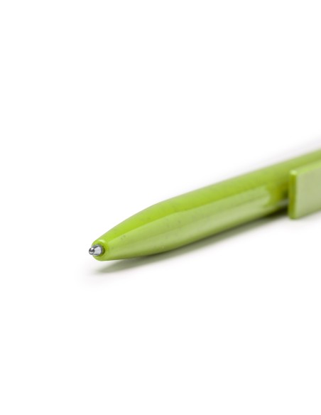 Plastic pen with wheat fiber and bamboo push button - CARINI
