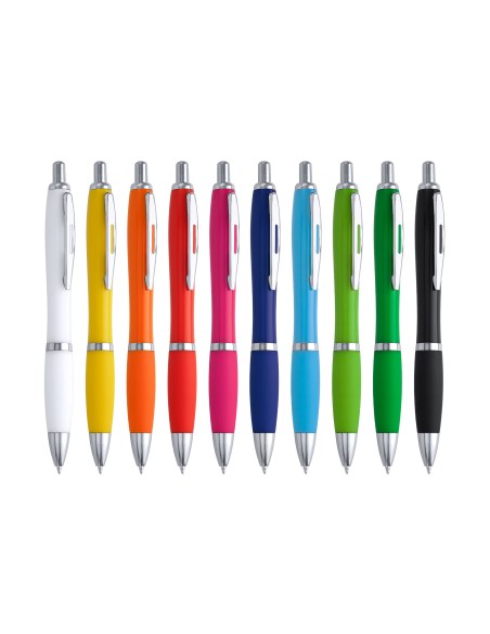 Stylo à bille en plastique ABS avec bouton poussoir - MERLIN