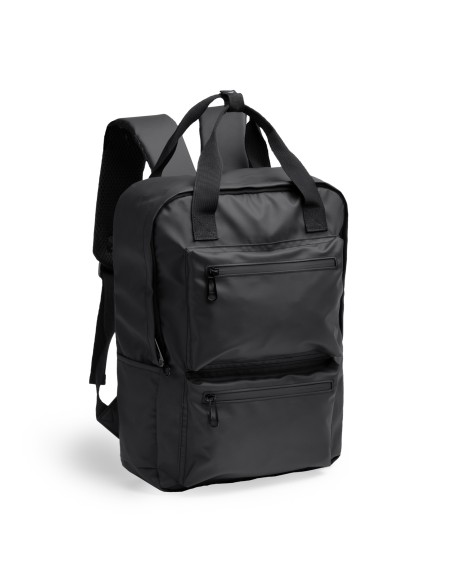 Backpack with double front pocket and padded computer pocket up to 16" - RUSEL