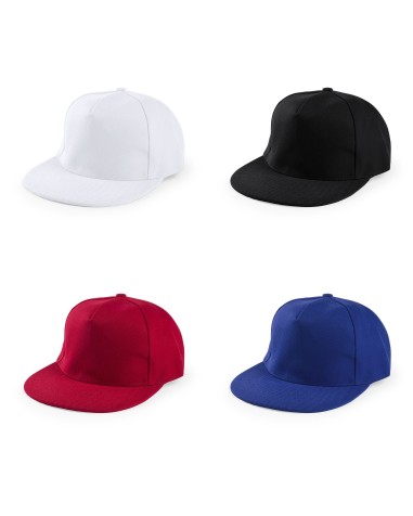 Casquette à visière plate en coton...