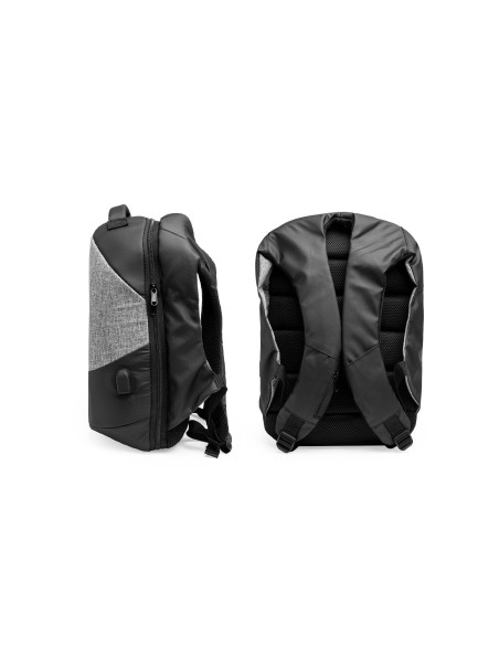 Nylon backpack with USB output and anti-theft system - MOANA