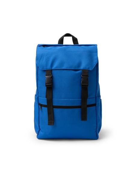 Backpack with flap and adjustable closures Recycled polyester - SOLAP
