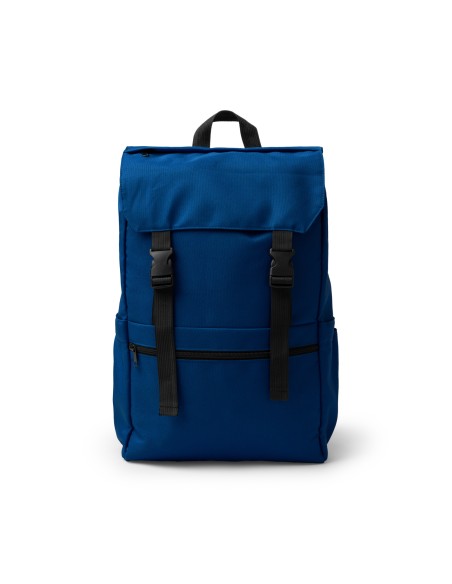 Backpack with flap and adjustable closures Recycled polyester - SOLAP