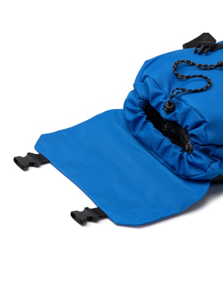 Backpack with flap and adjustable closures Recycled polyester - SOLAP