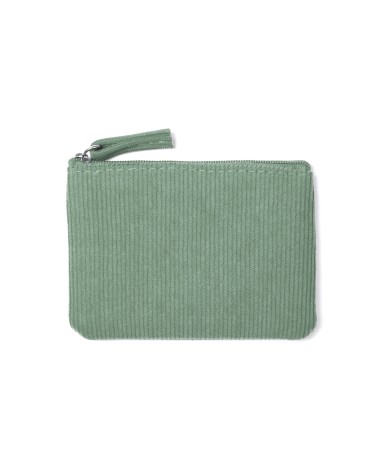 Corduroy purse with zipper closure -...