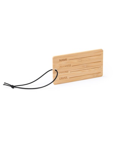 Bamboo luggage tag for travel - KABORE Bamboo luggage tag for travel - KABORE