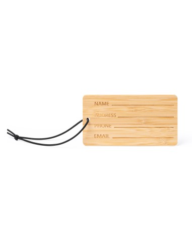 Bamboo luggage tag for travel - KABORE Bamboo luggage tag for travel - KABORE