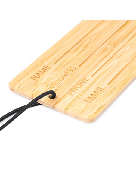 Bamboo luggage tag for travel - KABORE