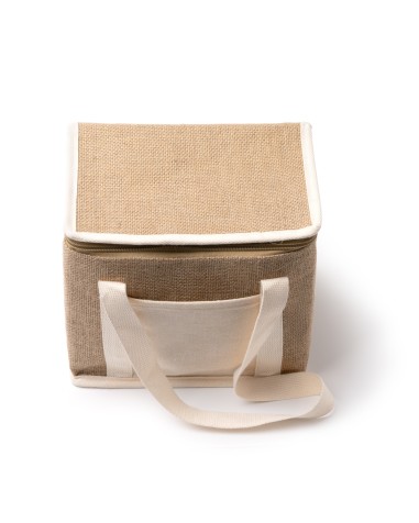 Bolsa nevera de yute con interior...